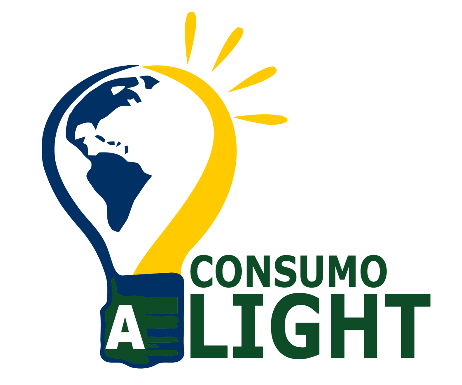 Logomarca Consumo Light, com fundo branco e escrita verde.